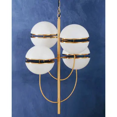 Abira Brushed Brass Finish 4 Ball Pendant Light