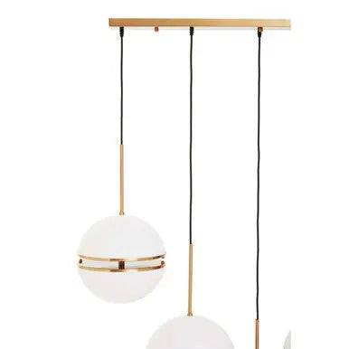 Abira Brushed Brass Finish 5 Ball Pendant Light
