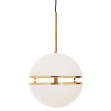 Abira Brushed Brass Finish Metal Ball Pendant Light