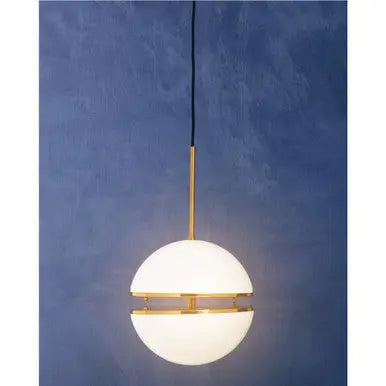 Abira Brushed Brass Finish Metal Ball Pendant Light
