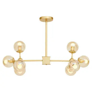 Abira Gold 8 Arm Statement Pendant Light