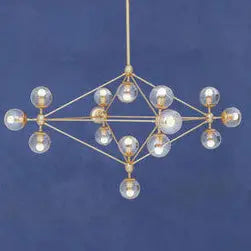 Abira Gold Finish 15 Arm Statement Pendant Light
