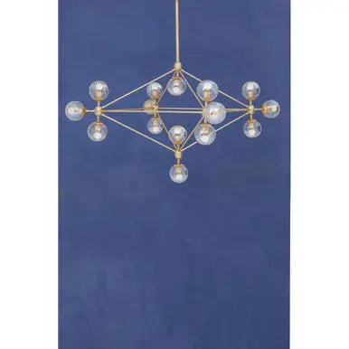 Abira Gold Finish 15 Arm Statement Pendant Light