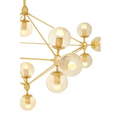 Abira Gold Finish 15 Arm Statement Pendant Light