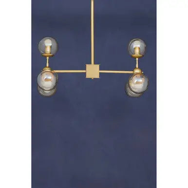 Abira Gold Finish 6 Arm Statement Pendant Light