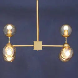 Abira Gold Finish 6 Arm Statement Pendant Light