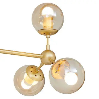 Abira Gold Finish 6 Arm Statement Pendant Light