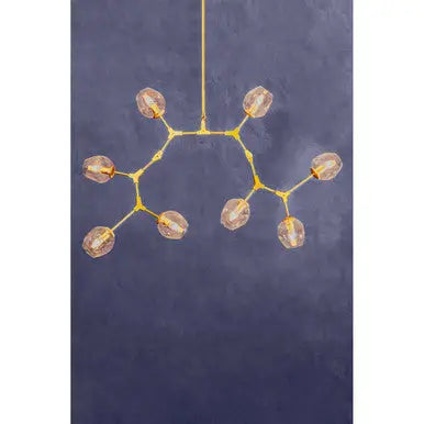 Abira Gold Finish Adjustable 8 Arm Statement Pendant Light