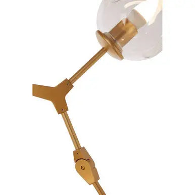 Abira Gold Finish Adjustable 8 Arm Statement Pendant Light