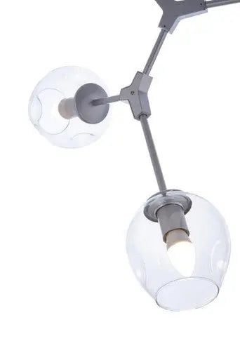 Abira Silver Finish Adjustable 5 Arm Statement Pendant Light