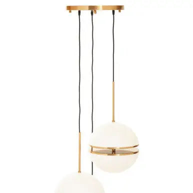Abira Three Ball Brass Pendant Light