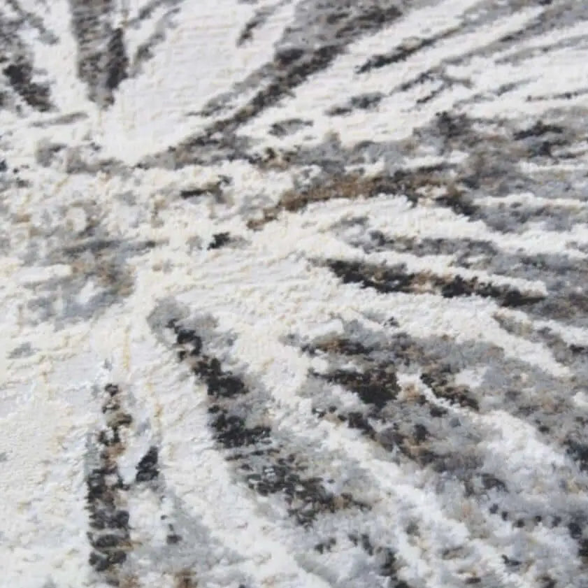 Abstract Burst Grey Rug