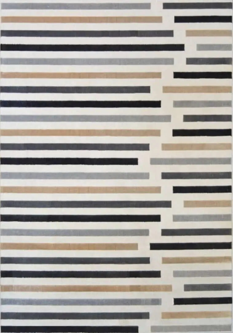 Abstract Multicolour Stripe Rug