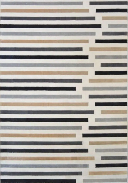 Abstract Multicolour Stripe Rug