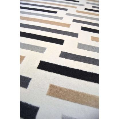 Abstract Multicolour Stripe Rug
