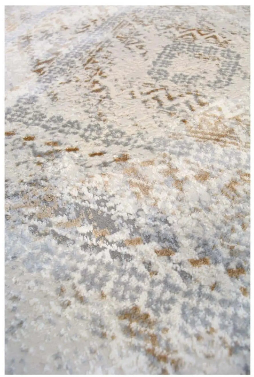 Abstract Vintage Cream/Ochre Rug