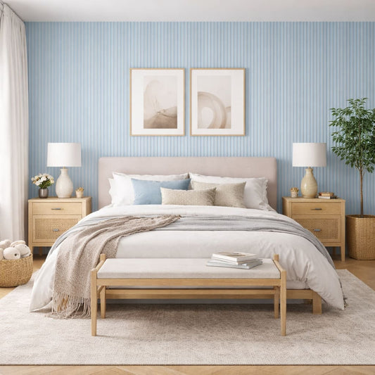 Acoustic Wall Panels in Baby Blue with White Backing - Wall Panel