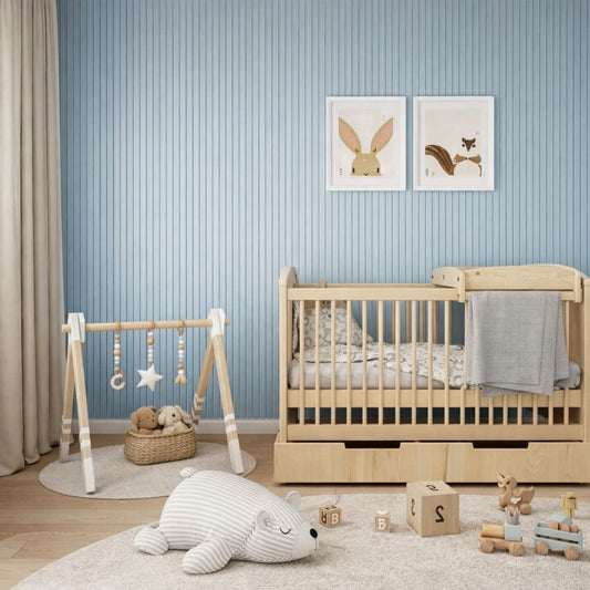 Acoustic Wall Panels in Baby Blue with White Backing - Wall Panel