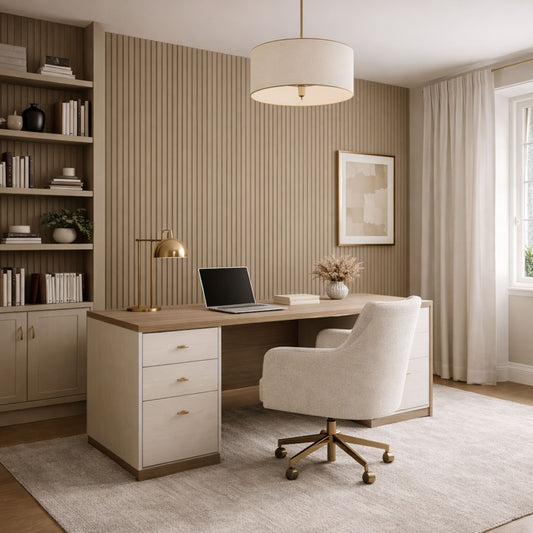 Acoustic Wall Panels in Biscuit with White Backing - Wall Panel