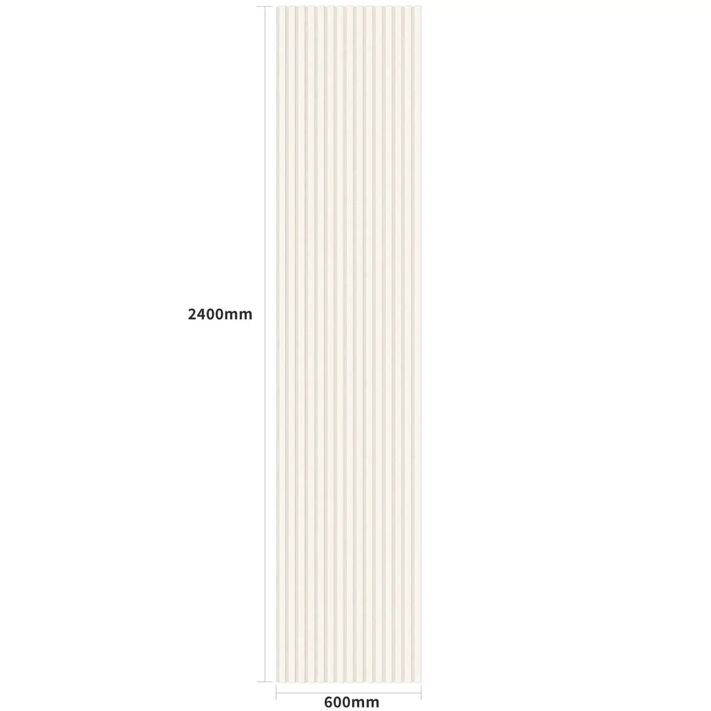 Acoustic Wall Panels in Off White Scallop with White Backing