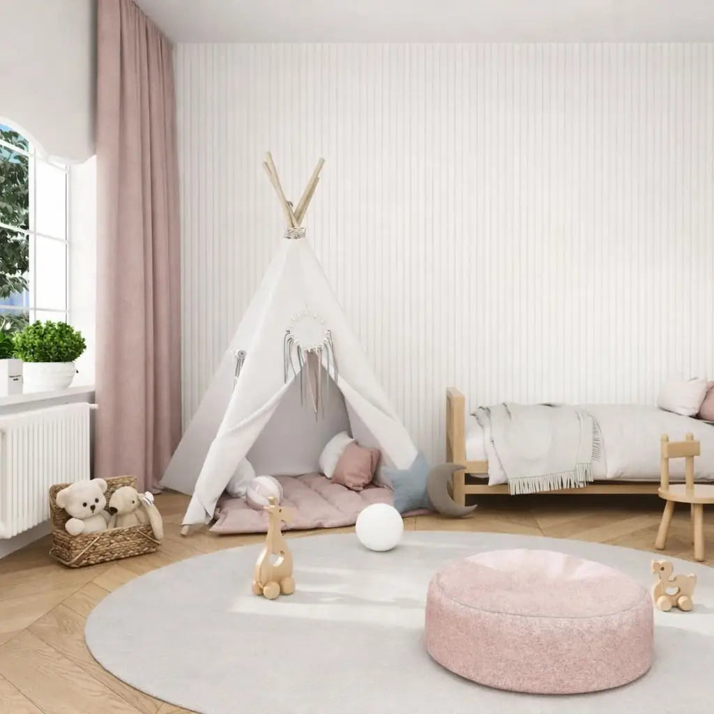 Acoustic Wall Panels in Off White with White Backing