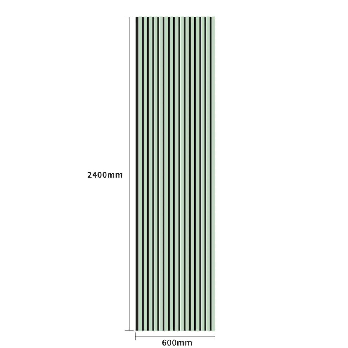 Acoustic Wall Panels in Pastel Green with Black Backing