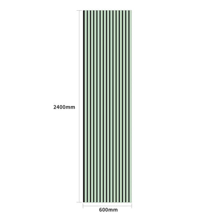 Acoustic Wall Panels in Pastel Green with Black Backing