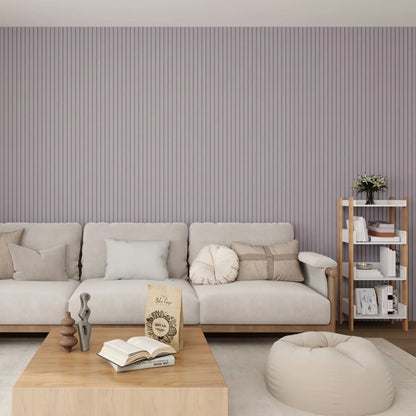 Acoustic Wall Panels in Purple Heather with White Backing