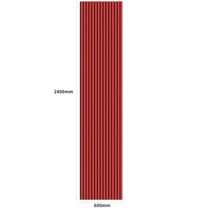 Acoustic Wall Panels in Red Wonder with Black Backing