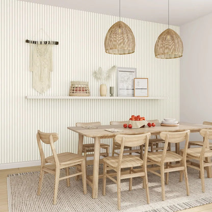 Acoustic Wall Panels in Scallop with White Backing