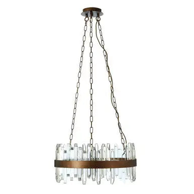 Acrylic Chandelier with Copper Band | Lustra
