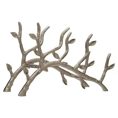 Adria Silver Finish Wine Rack with Branch Design