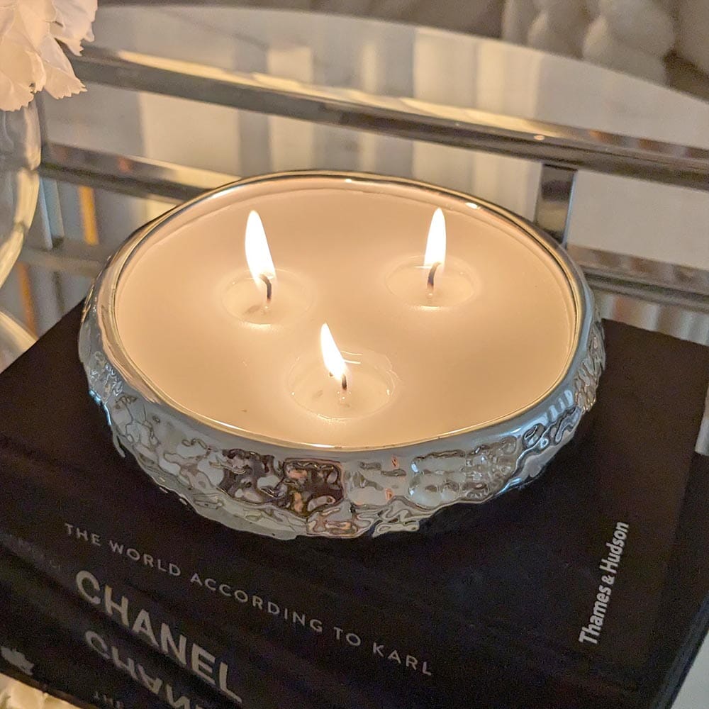 Aeolian 3 Wick Silver Scented Candle