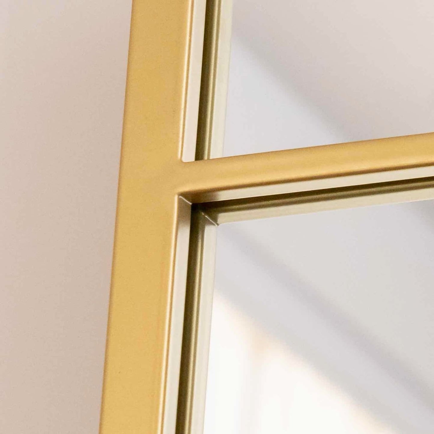 Aimi - Full Length Gold Metal Rectangle Window Mirror - 200cm x 120cm