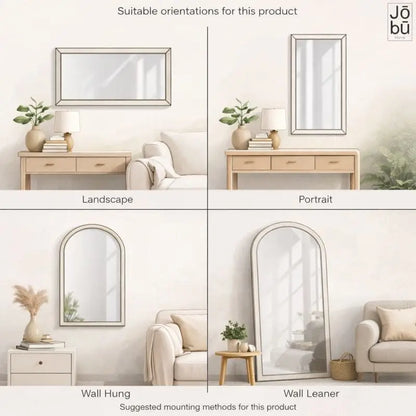 Aimi - Gold Metal Rectangle Window Mirror - 95cm x 120cm.