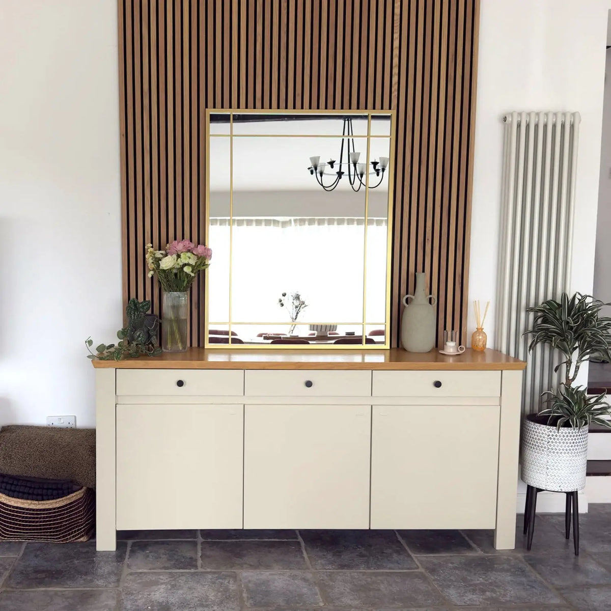 Aimi - Gold Metal Rectangle Window Mirror - 95cm x 120cm.