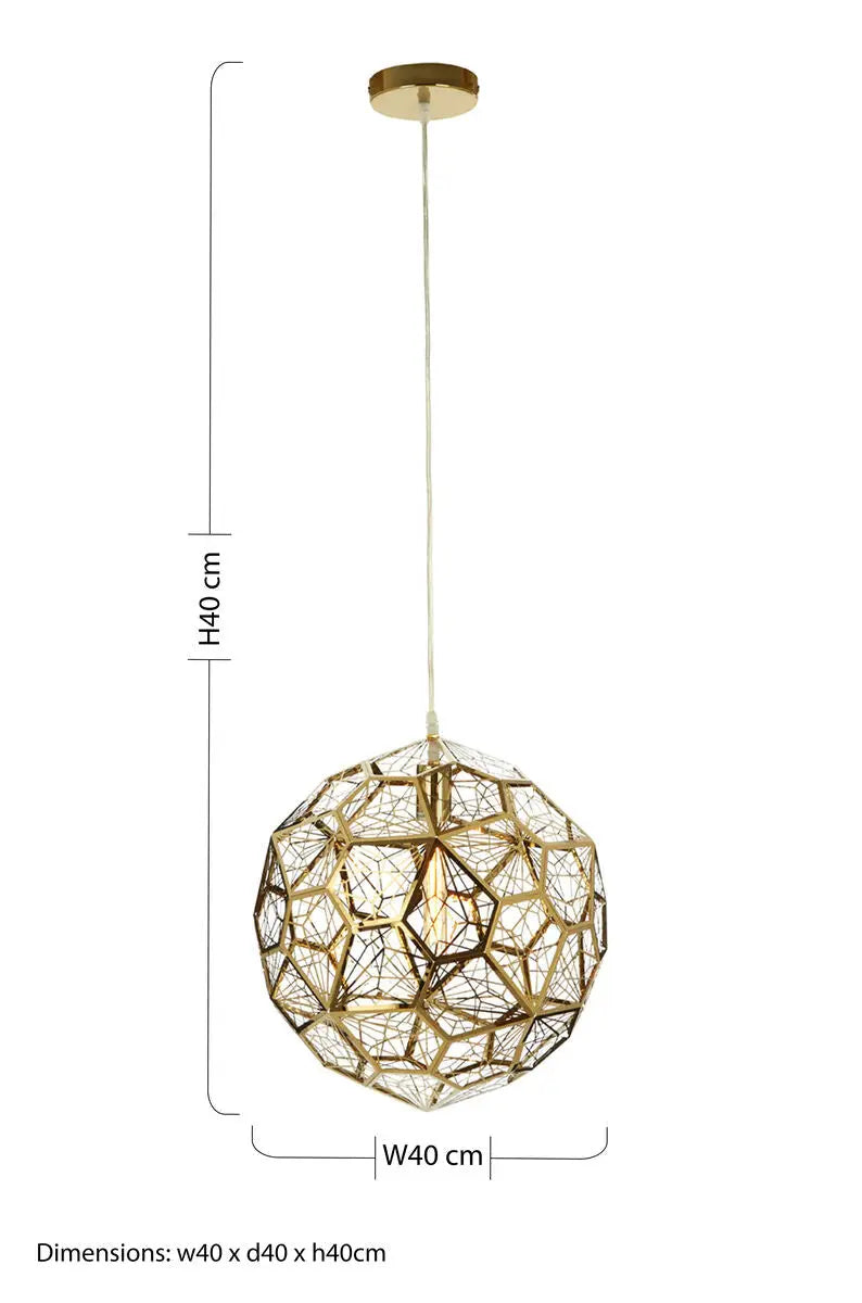 Akela Gold Finish Sphere Pendant Light