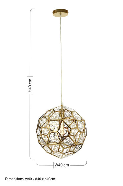 Akela Gold Finish Sphere Pendant Light