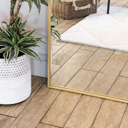 Akiko - Full Length Gold Metal Arched Mirror - 180cm x 105cm