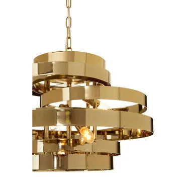 Alana Gold Metal 4 Bulb Pendant Light