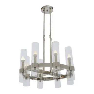 Alexis 8 Light Nickel Finish Statement Pendant Light
