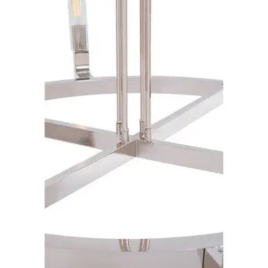 Alexis Nickel Finish 8 Bulb Round Statement Pendant Light
