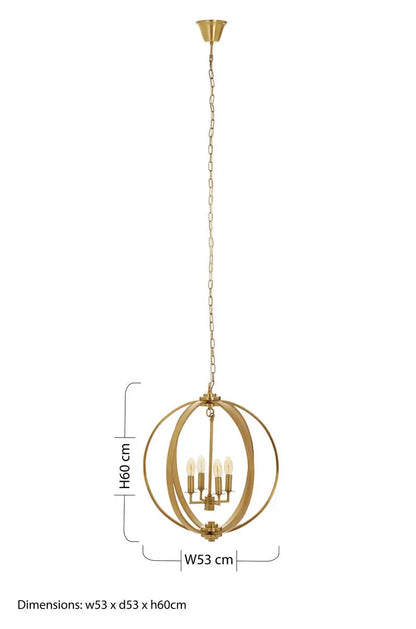 Antique Brass Pendant Light | Censer