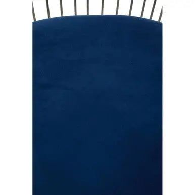 Anzio Navy Blue Velvet And Brushed Silver Chair