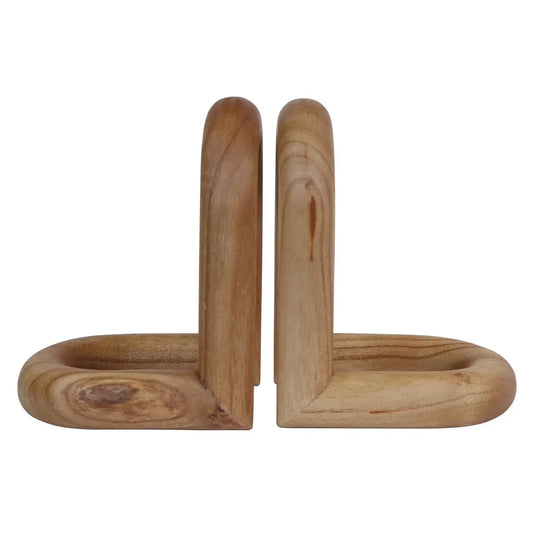 Arlo Natural Wood Set of 2 Bookends