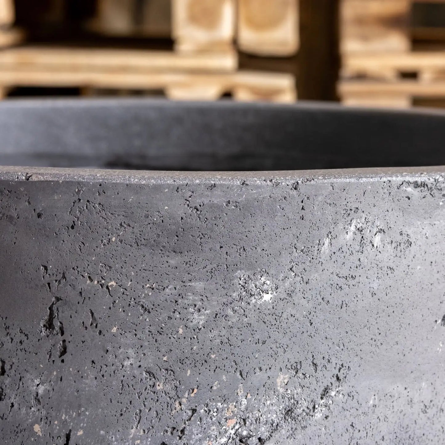 Aurella | Onyx Dusk – 40cm Large Concrete Cylinder Planter – 34L Round Plant Pot