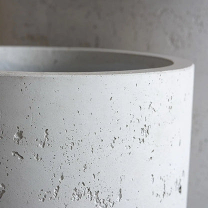Aurella | White Mist – 100cm XXL Concrete Cylinder Planter – 621L Round Plant Pot