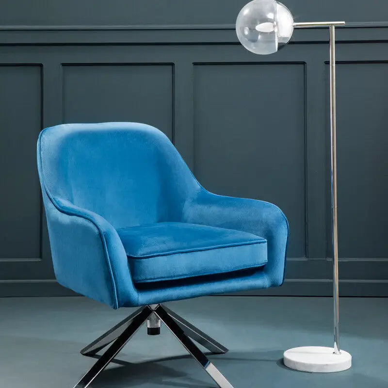 Avery Midnight Velvet Swivel Chair