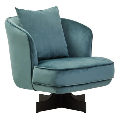 Azure Velvet Swivel Chair | Hale