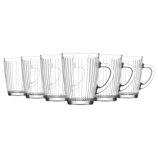 300ml Hestia Glass Mugs - Pack of 6